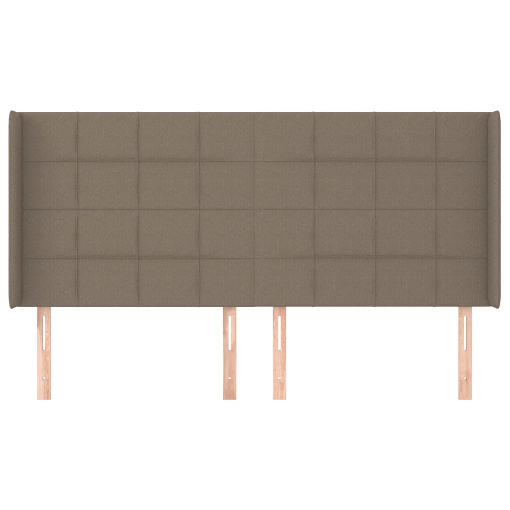 Tête de lit avec oreilles Taupe 203x16x118/128 cm Tissu - XIOS
