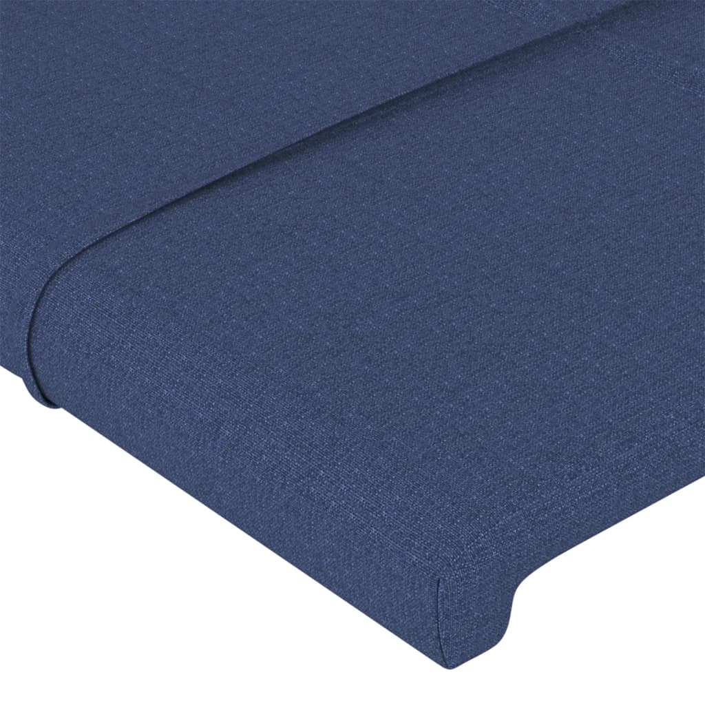 Tête de lit avec oreilles Bleu 203x16x118/128 cm Tissu - XIOS