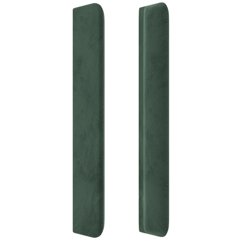 Tête de lit avec oreilles Vert foncé 93x16x118/128 cm Velours - XIOS