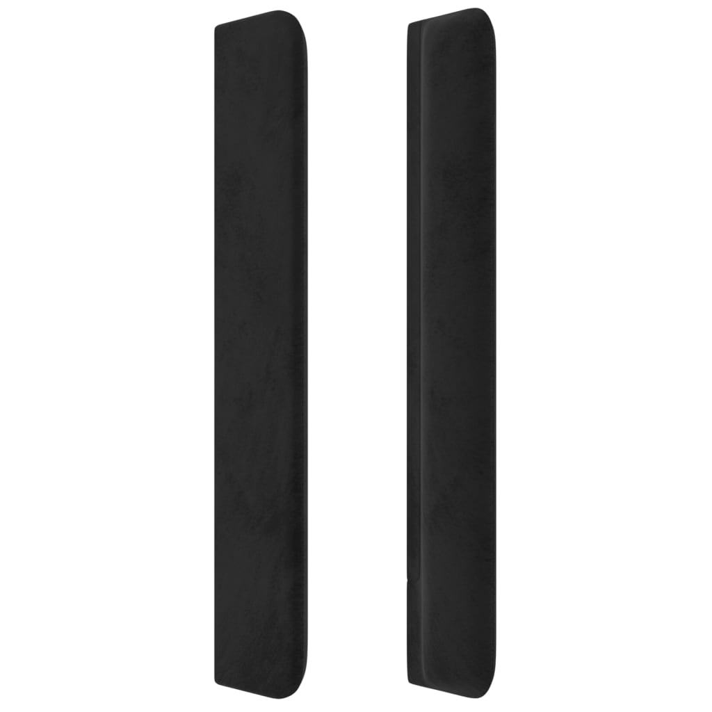 Tête de lit avec oreilles Noir 183x16x118/128 cm Velours Têtes et pieds de lit vidaXL