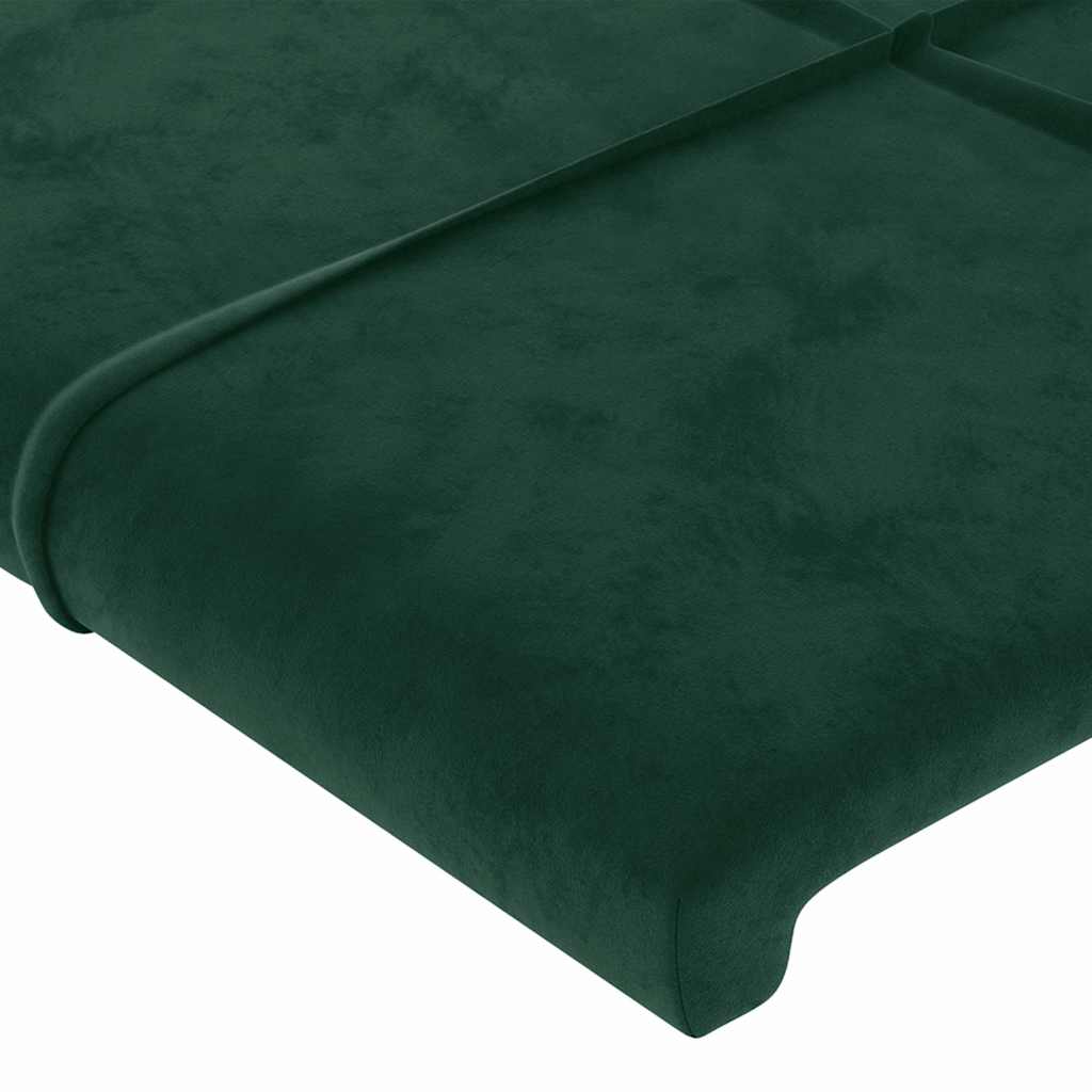 Tête de lit avec oreilles Vert foncé 183x16x118/128 cm Velours - XIOS