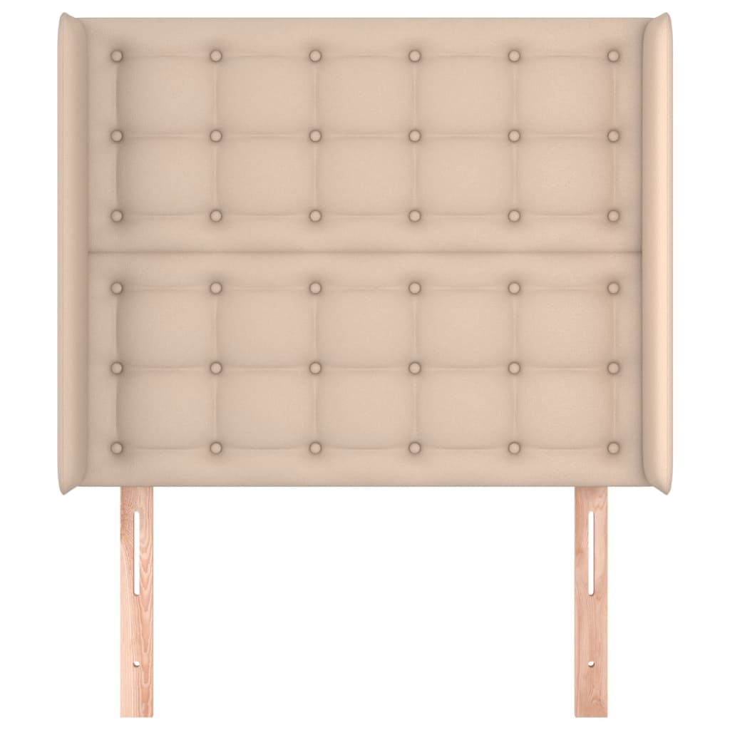 Tête de lit avec oreilles Cappuccino 93x16x118/128cm Similicuir - XIOS