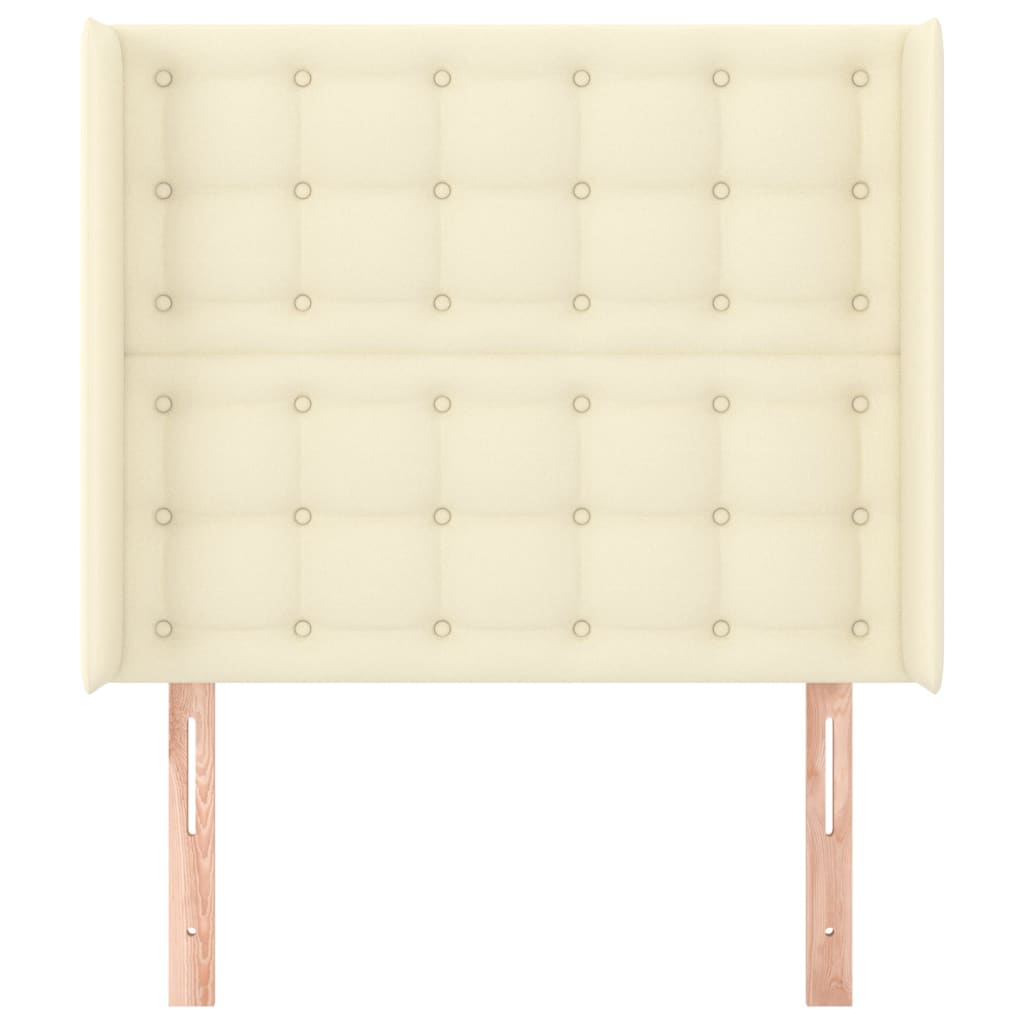 Tête de lit avec oreilles Crème 103x16x118/128 cm Similicuir - XIOS