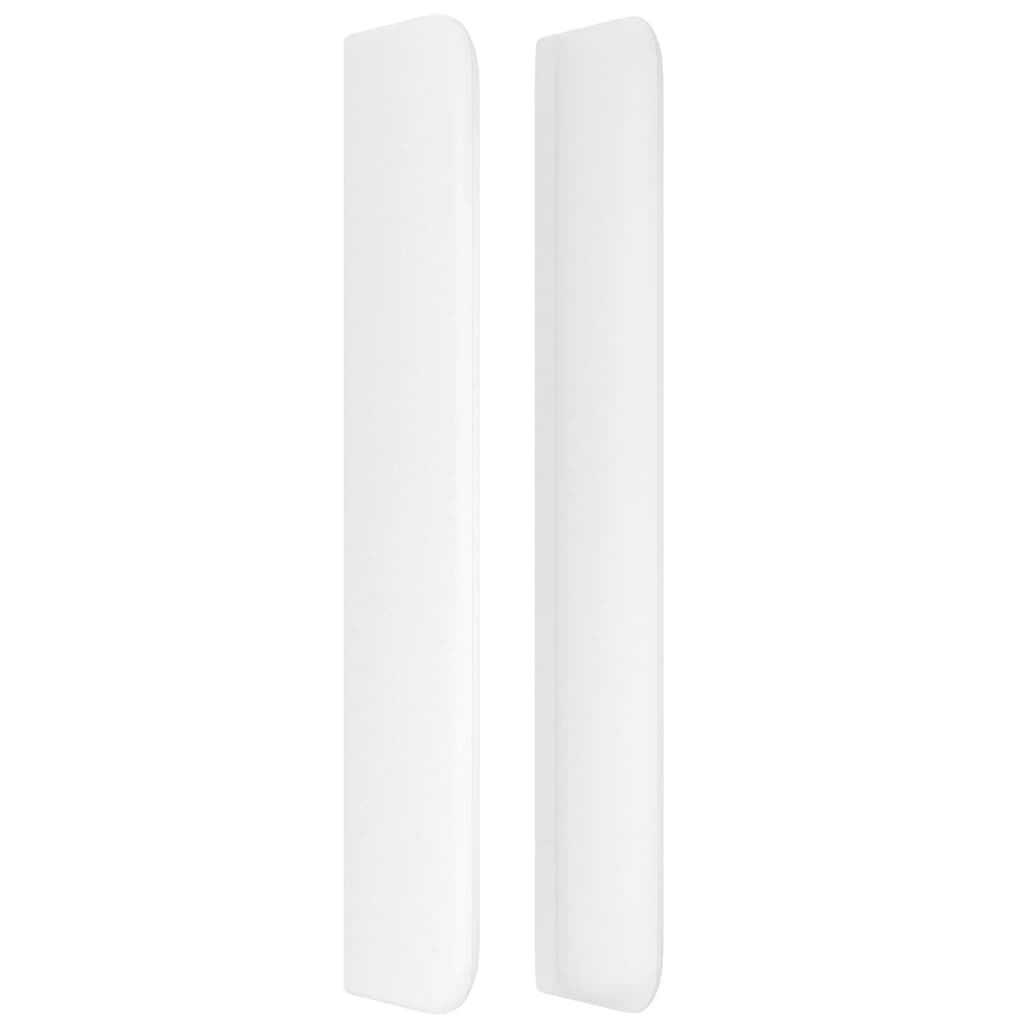 Tête de lit avec oreilles Blanc 147x16x118/128 cm Similicuir - XIOS