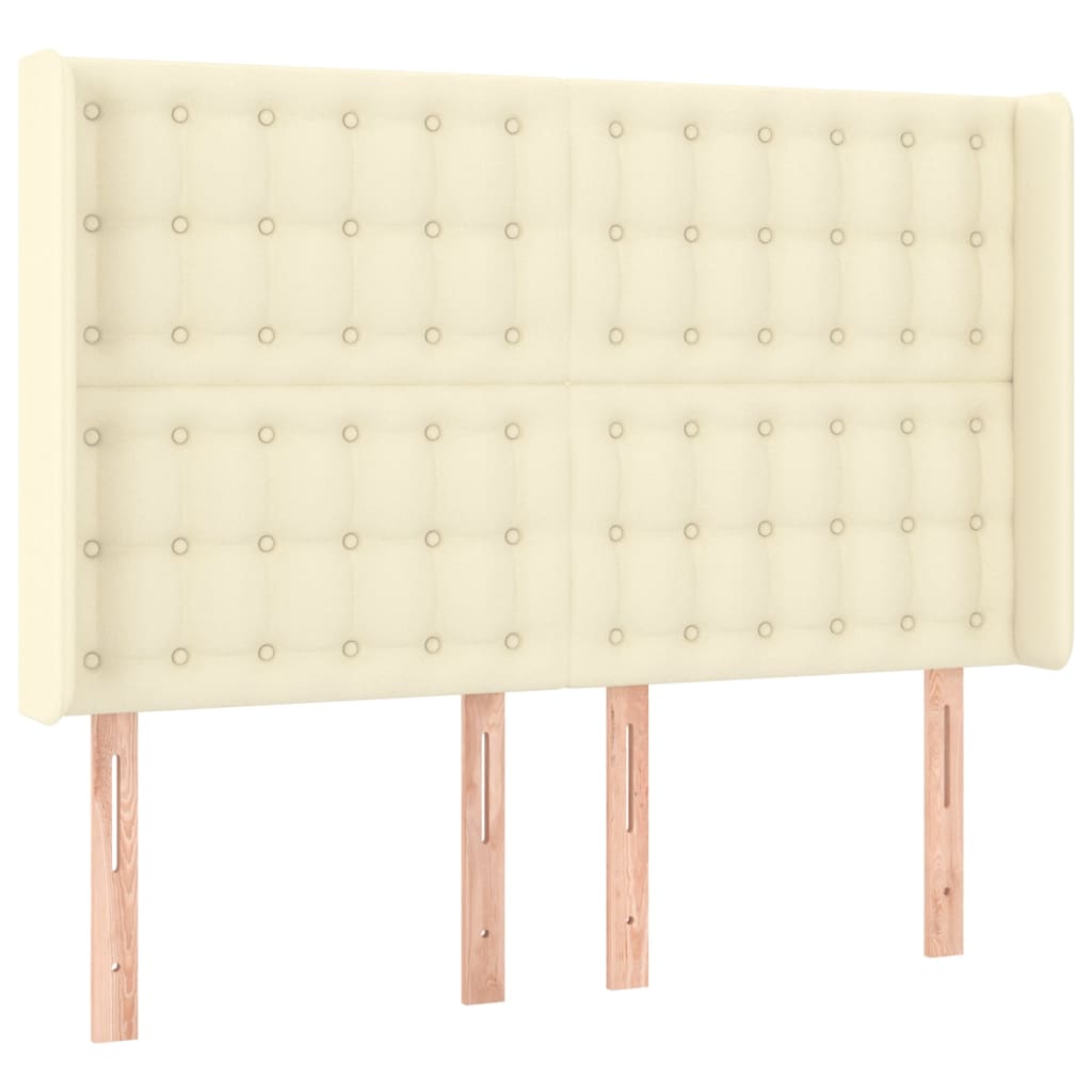 Tête de lit avec oreilles Crème 147x16x118/128 cm Similicuir - XIOS