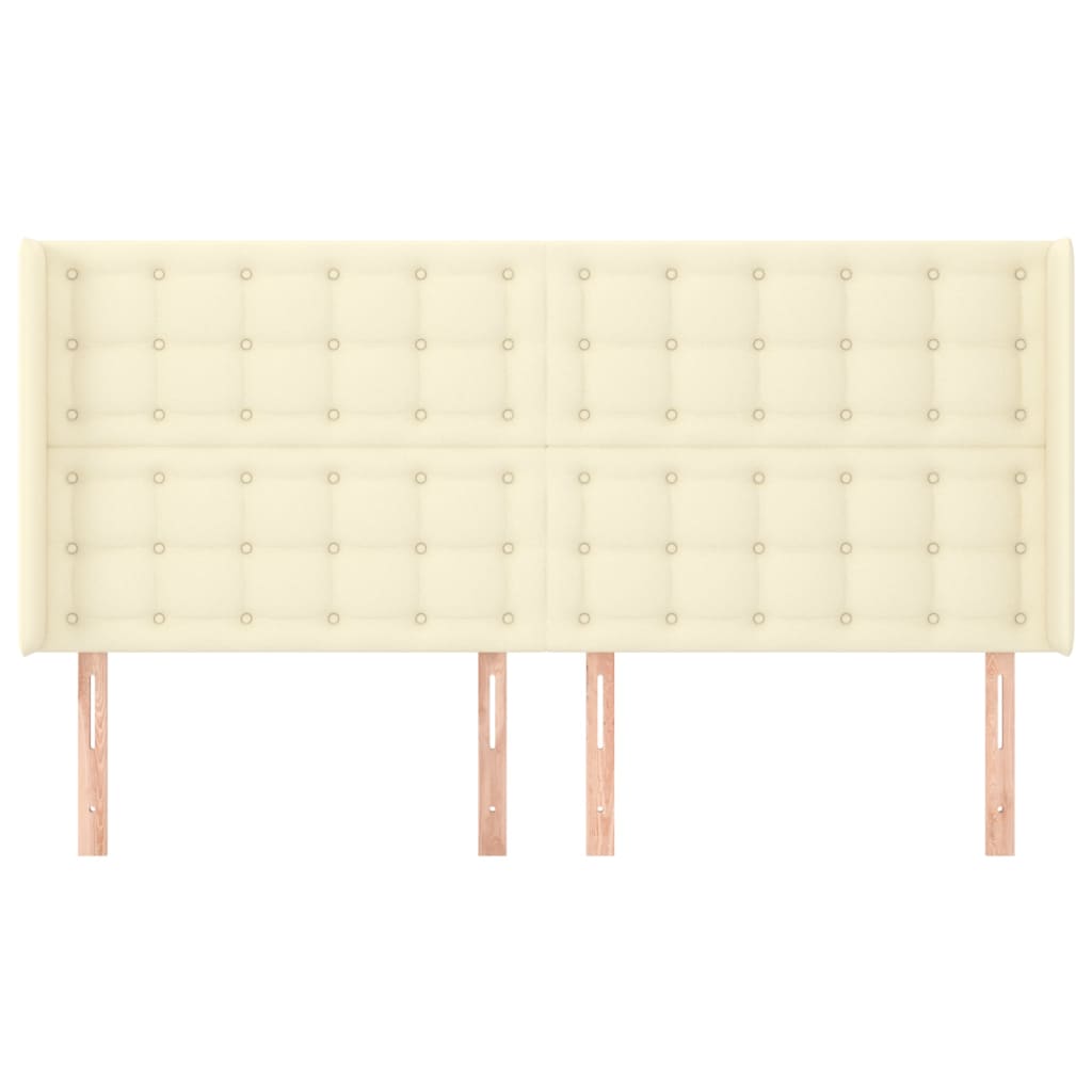 Tête de lit avec oreilles Crème 163x16x118/128 cm Similicuir - XIOS