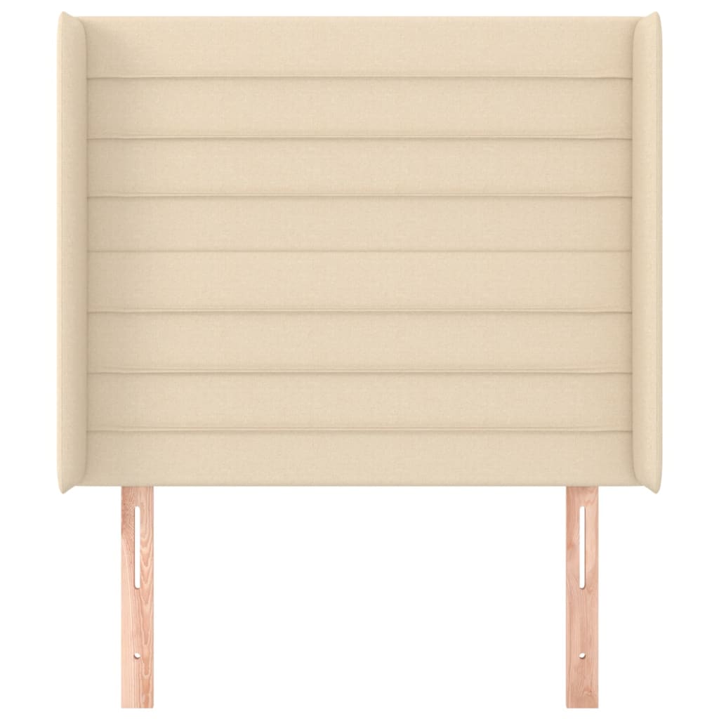 Tête de lit avec oreilles Crème 83x16x118/128 cm Tissu - XIOS