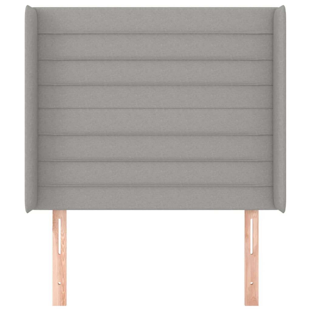 Tête de lit avec oreilles Gris clair 93x16x118/128 cm Tissu - XIOS
