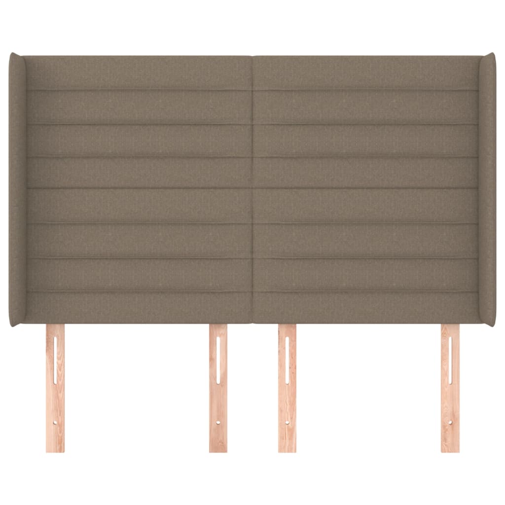 Tête de lit avec oreilles Taupe 147x16x118/128 cm Tissu - XIOS