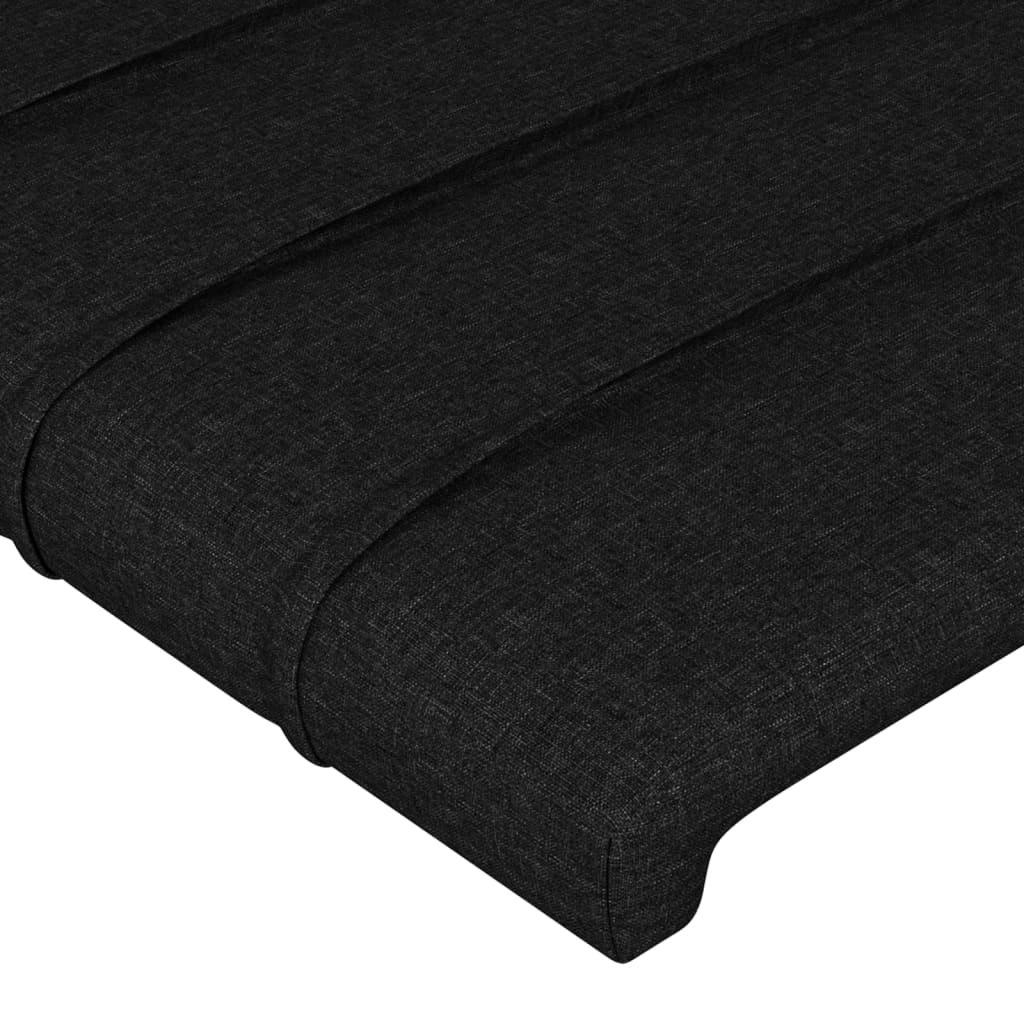 Tête de lit avec oreilles Noir 163x16x118/128 cm Tissu - XIOS