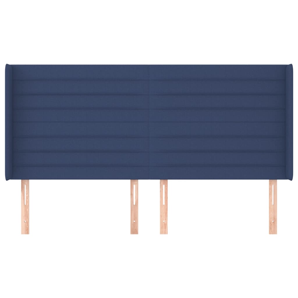 Tête de lit avec oreilles Bleu 203x16x118/128 cm Tissu - XIOS