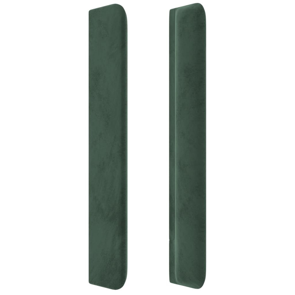 Tête de lit avec oreilles Vert foncé 83x16x118/128 cm Velours - XIOS