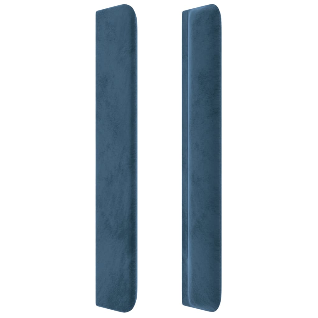 Tête de lit avec oreilles Bleu foncé 93x16x118/128 cm Velours - XIOS