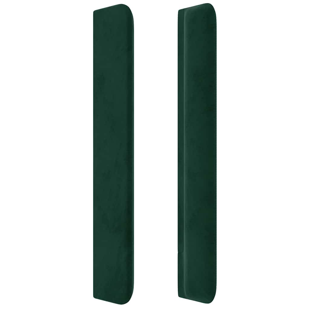 Tête de lit avec oreilles Vert foncé 147x16x118/128 cm Velours - XIOS