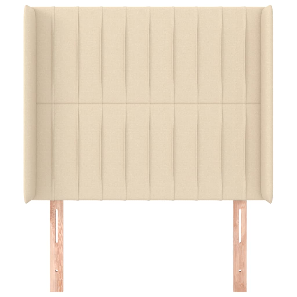 Tête de lit avec oreilles Crème 83x16x118/128 cm Tissu - XIOS