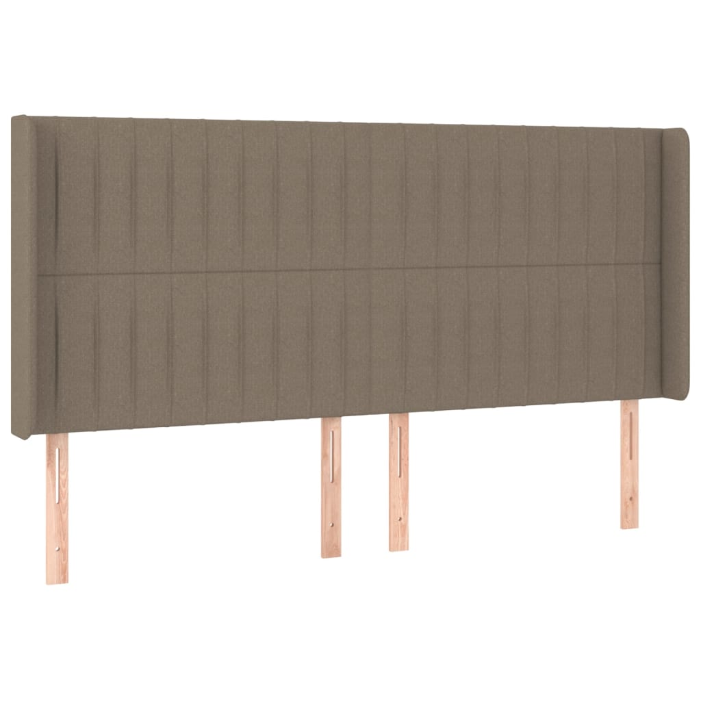 Tête de lit avec oreilles Taupe 163x16x118/128 cm Tissu - XIOS