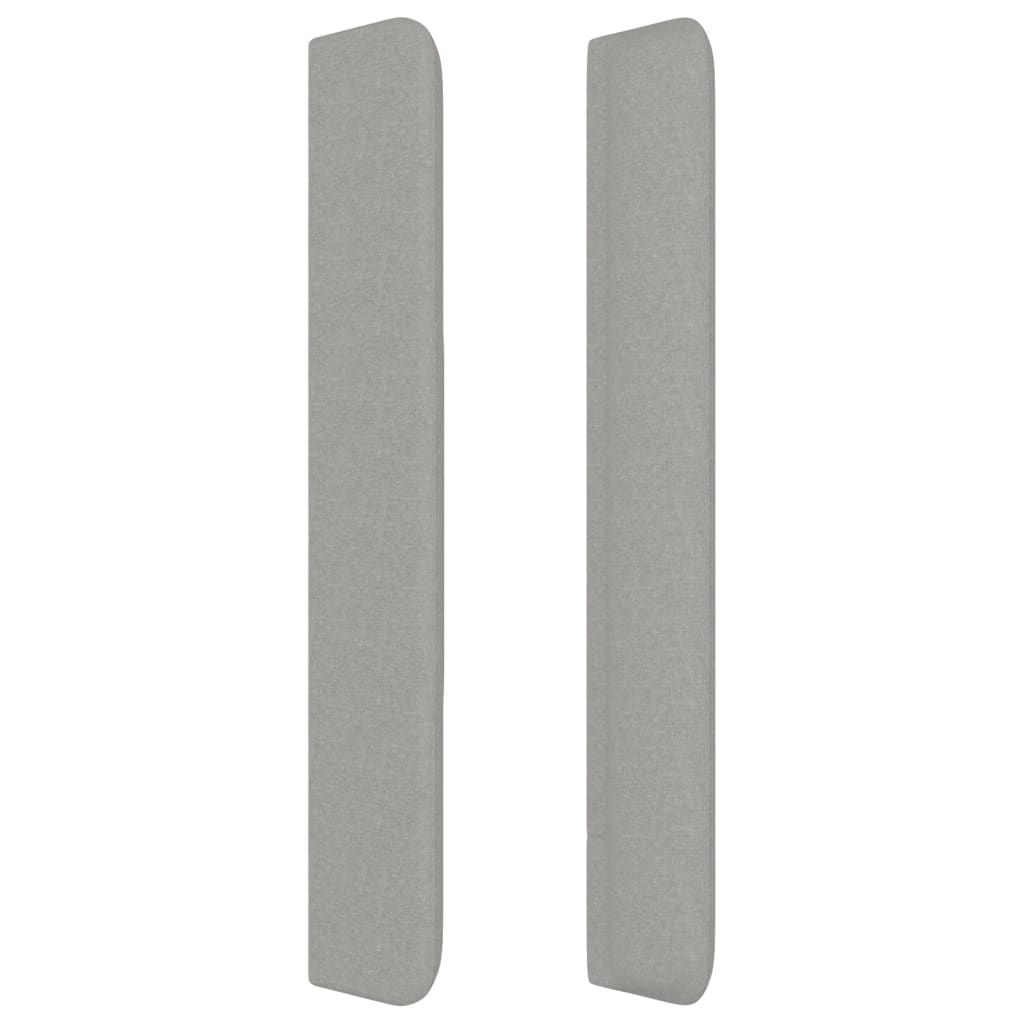 Tête de lit avec oreilles Gris clair 203x16x118/128 cm Tissu - XIOS