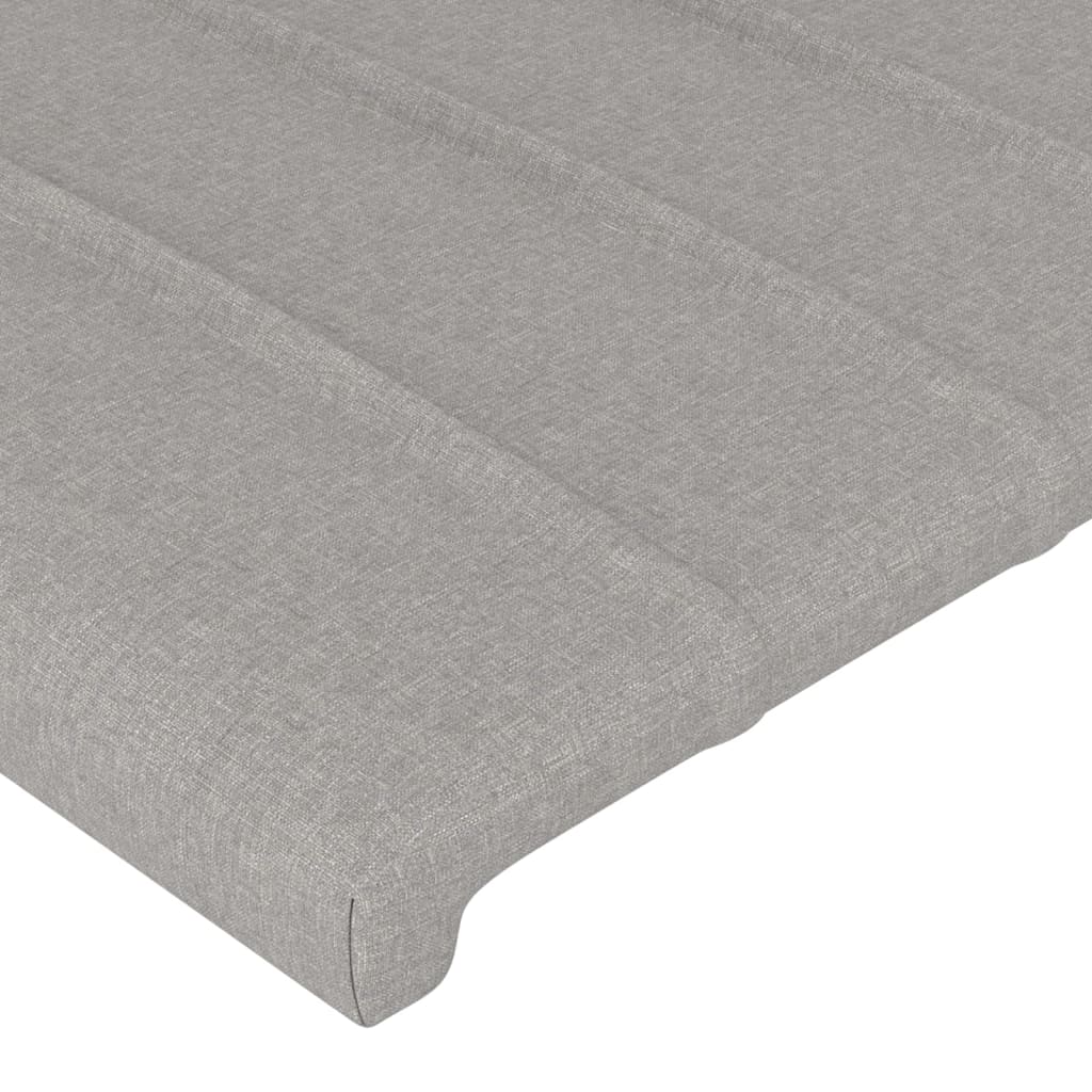 Tête de lit avec oreilles Gris clair 203x16x118/128 cm Tissu - XIOS