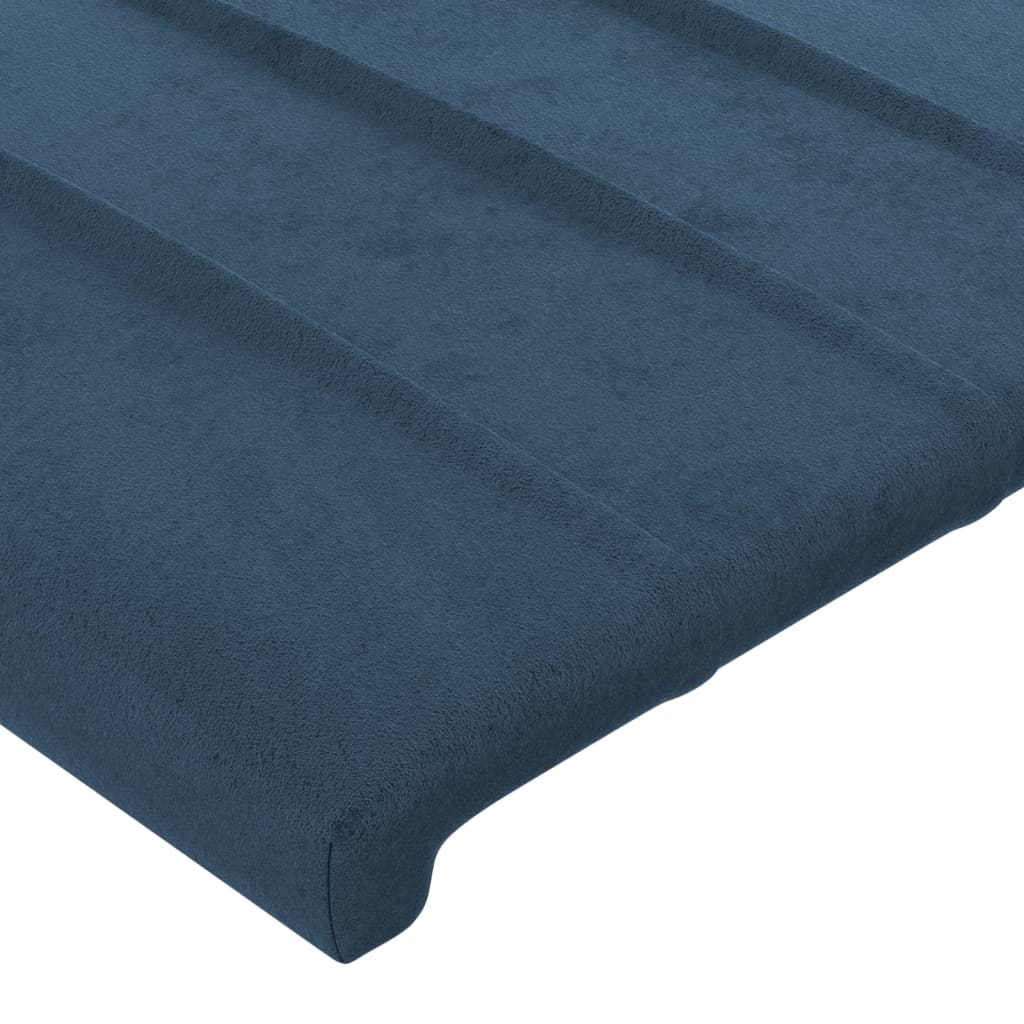 Tête de lit avec oreilles Bleu foncé 203x16x118/128 cm Velours - XIOS