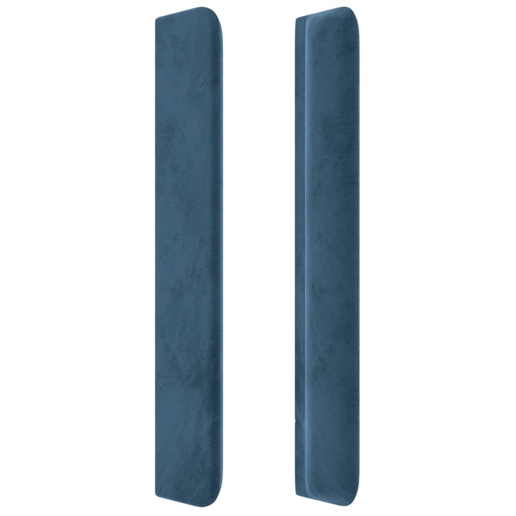 Tête de lit avec oreilles Bleu foncé 103x16x118/128 cm Velours - XIOS