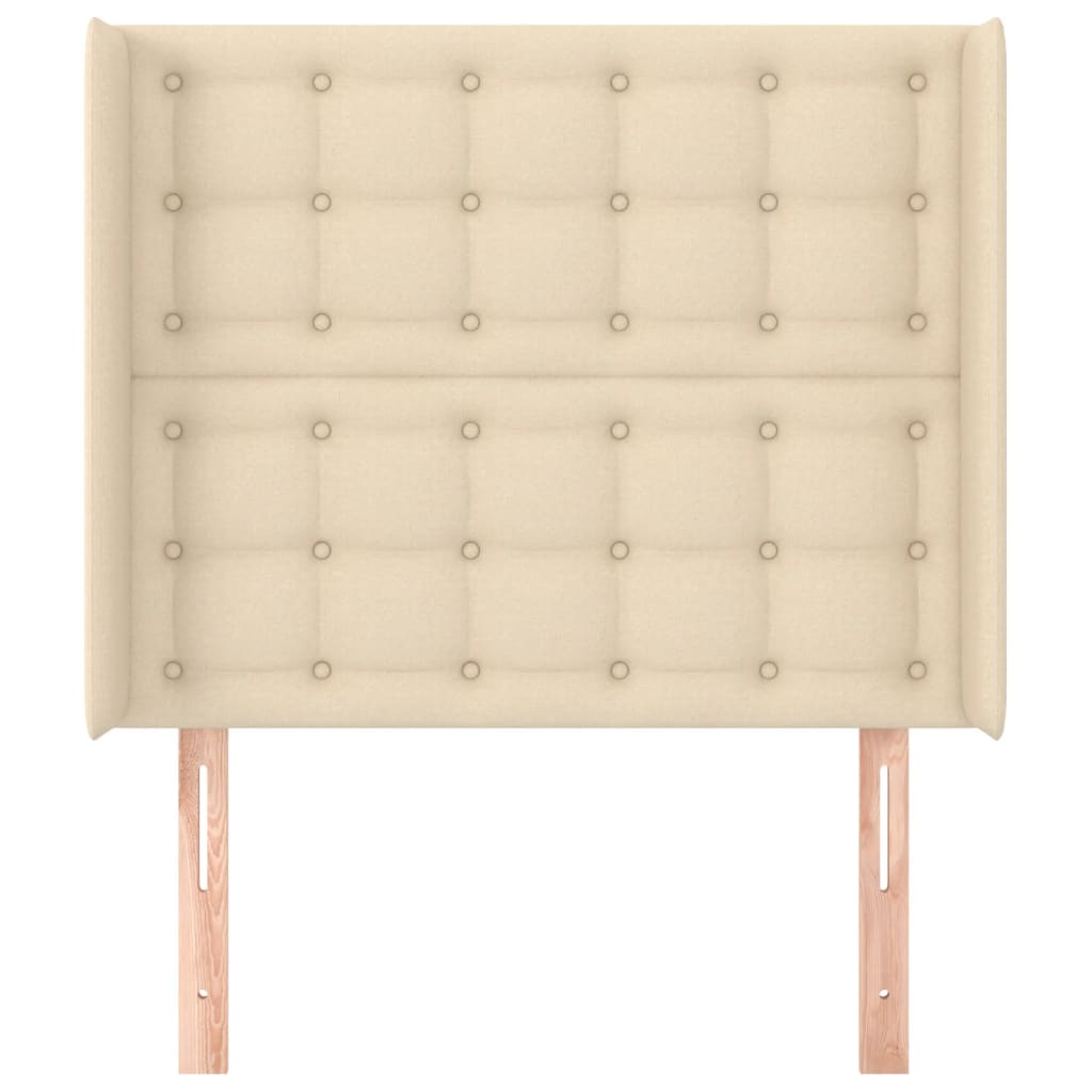 Tête de lit avec oreilles Crème 83x16x118/128 cm Tissu - XIOS