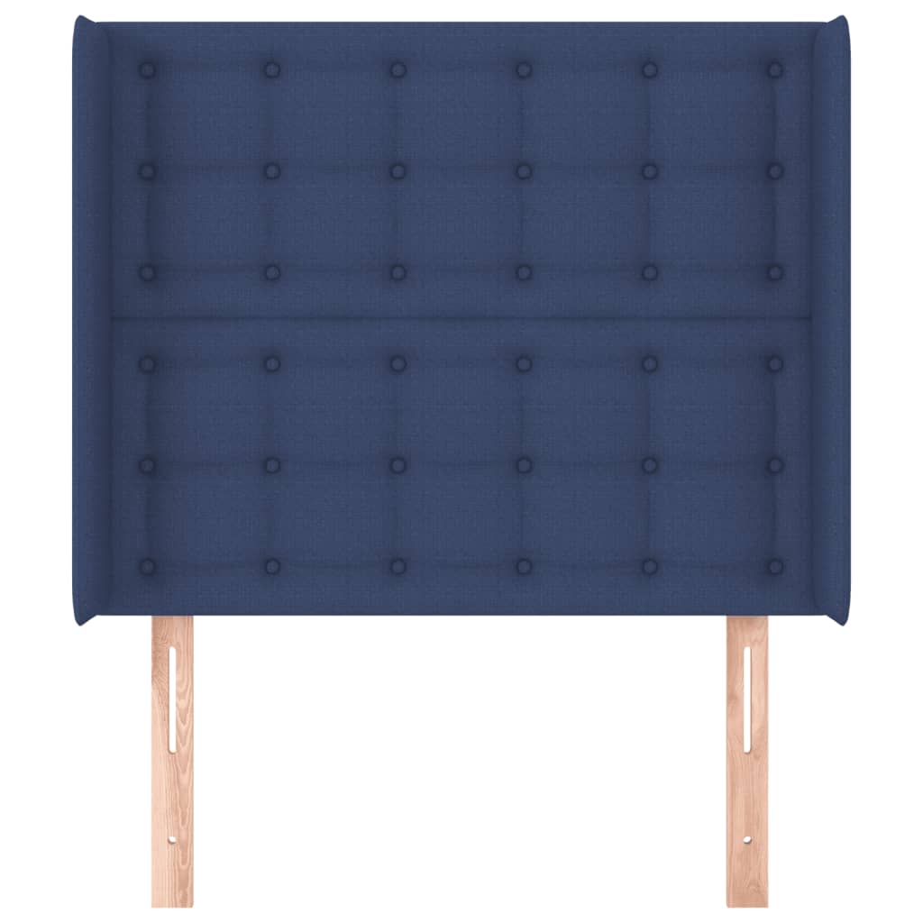 Tête de lit avec oreilles Bleu 93x16x118/128 cm Tissu - XIOS