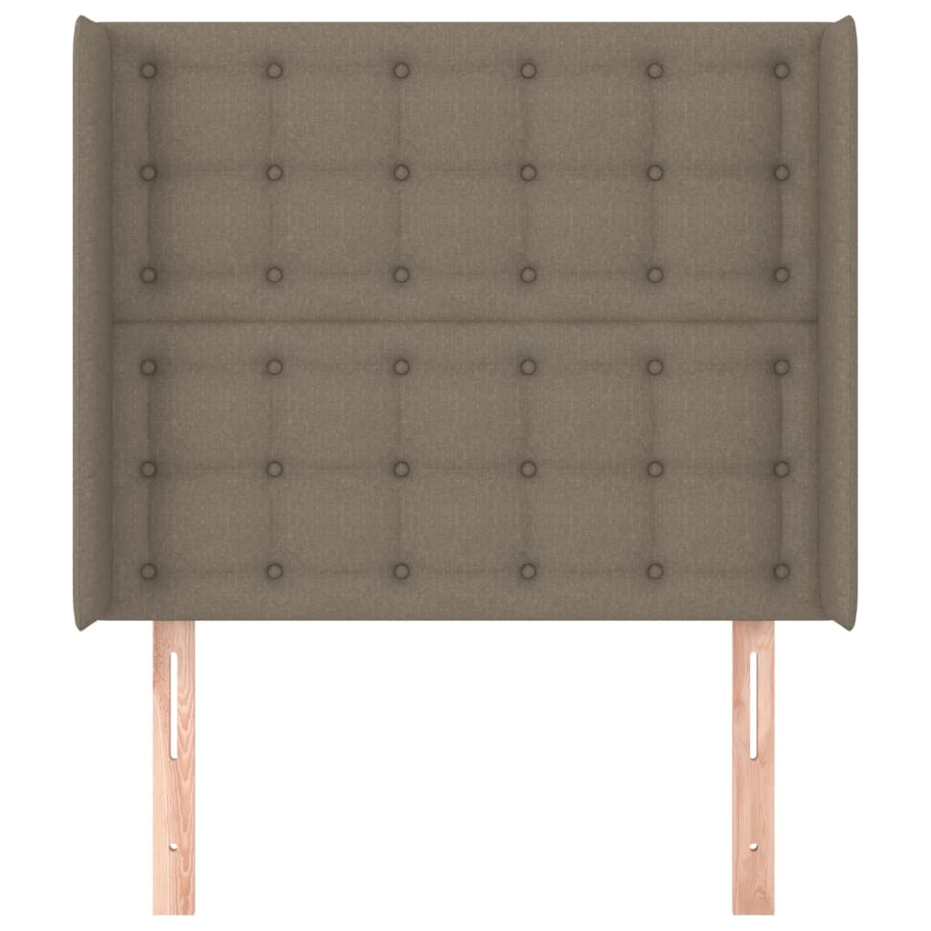 Tête de lit avec oreilles Taupe 103x16x118/128 cm Tissu - XIOS
