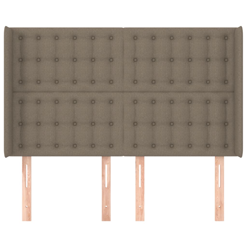 Tête de lit avec oreilles Taupe 147x16x118/128 cm Tissu - XIOS