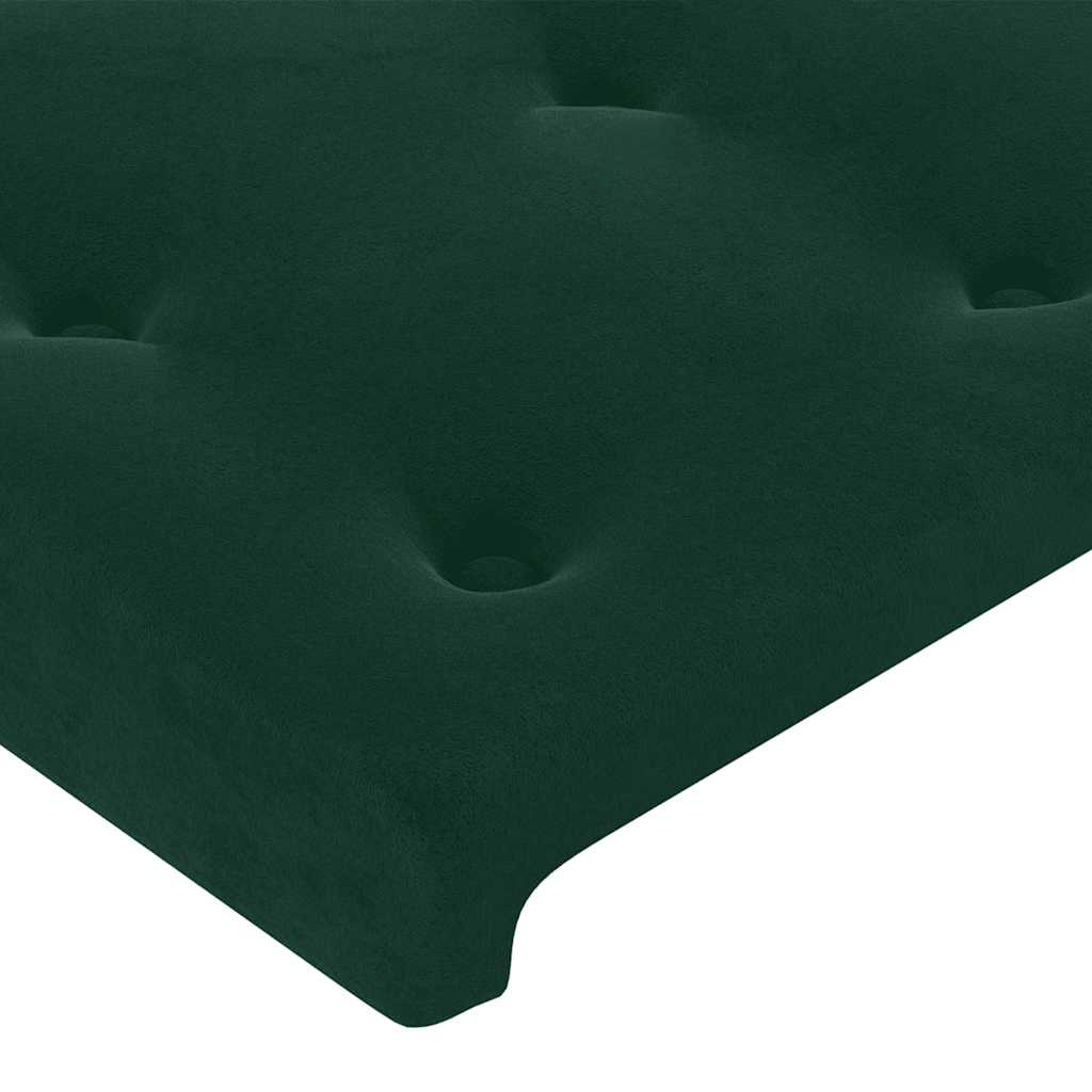 Tête de lit avec oreilles Vert foncé 147x16x118/128 cm Velours - XIOS