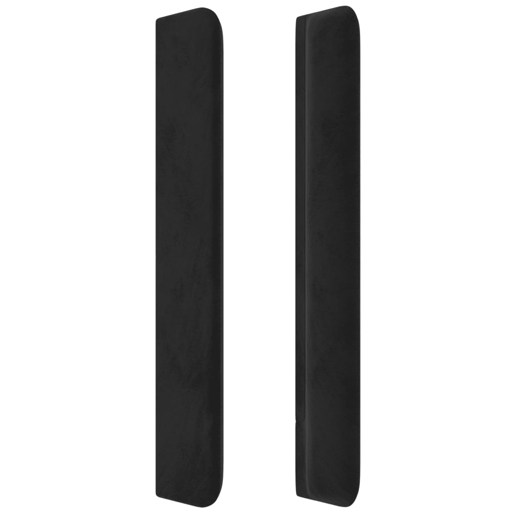 Tête de lit avec oreilles Noir 183x16x118/128 cm Velours - XIOS