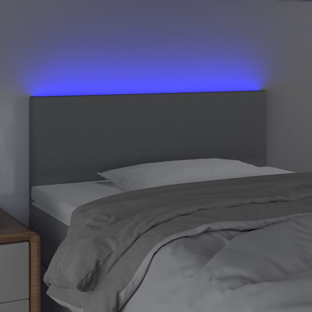 Tête de lit à LED Gris clair 90x5x78/88 cm Tissu - XIOS