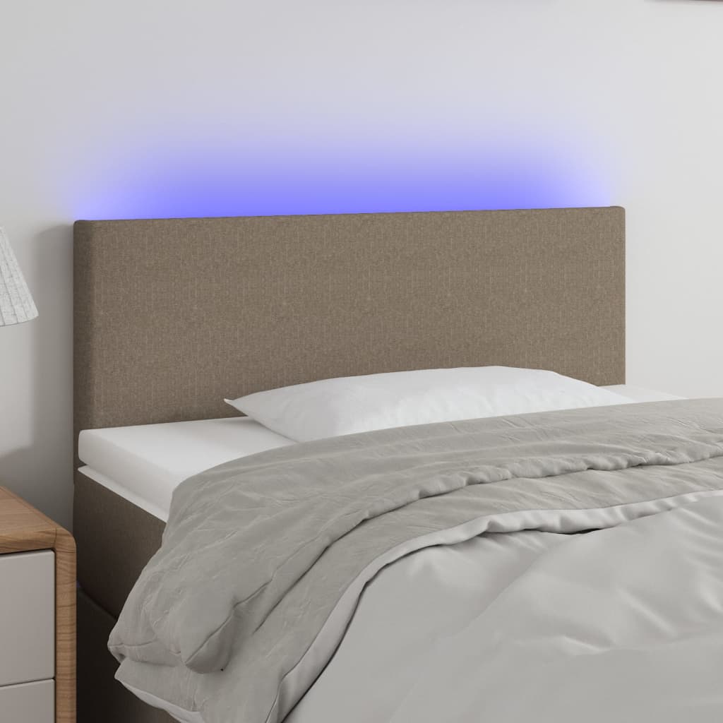 Tête de lit à LED Taupe 100x5x78/88 cm Tissu - XIOS