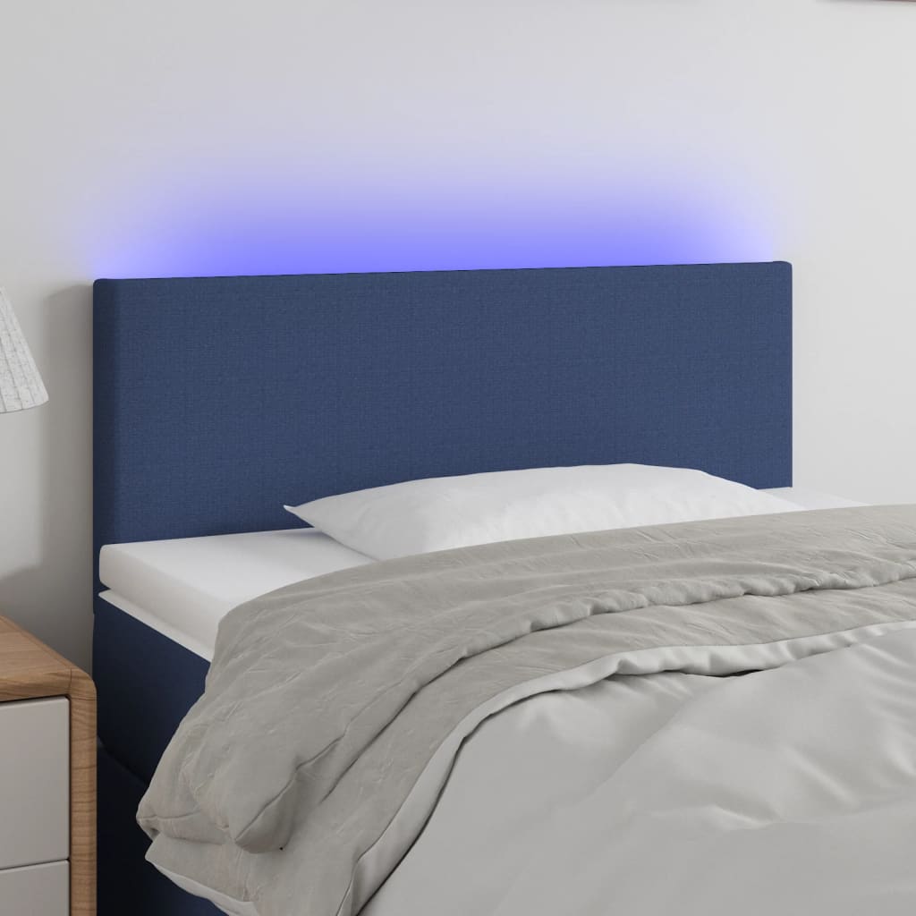 Tête de lit à LED Bleu 100x5x78/88 cm Tissu - XIOS