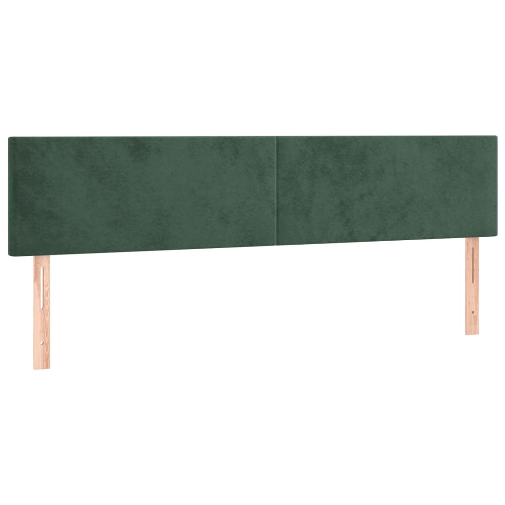 Tête de lit à LED Vert foncé 200x5x78/88 cm Velours - XIOS