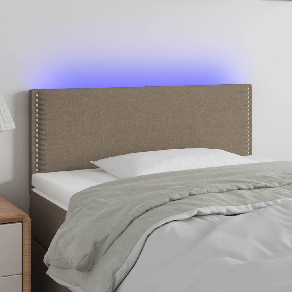 Tête de lit à LED Taupe 90x5x78/88 cm Tissu - XIOS