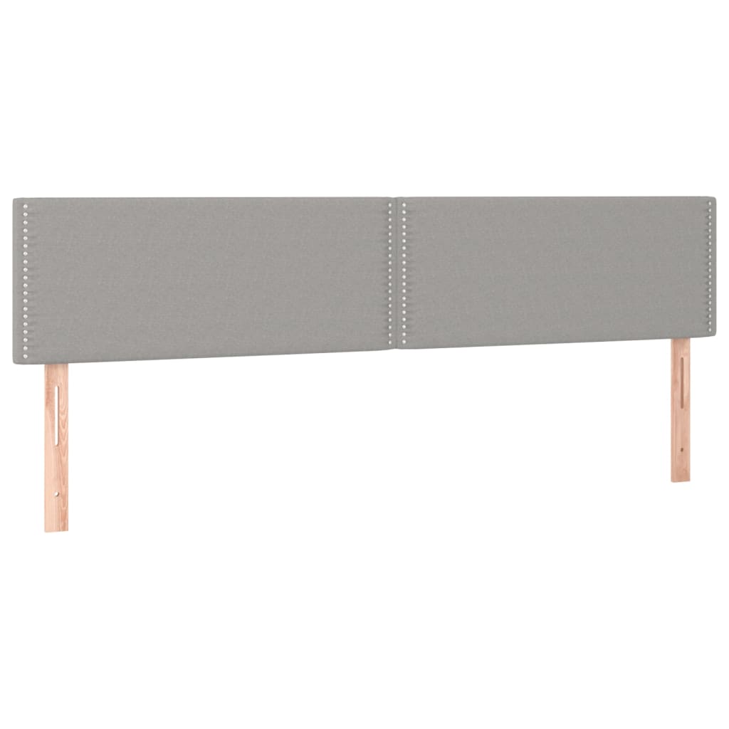 Tête de lit à LED Gris clair 200x5x78/88 cm Tissu - XIOS