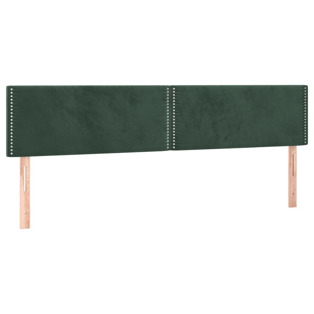 Tête de lit à LED Vert foncé 200x5x78/88 cm Velours - XIOS