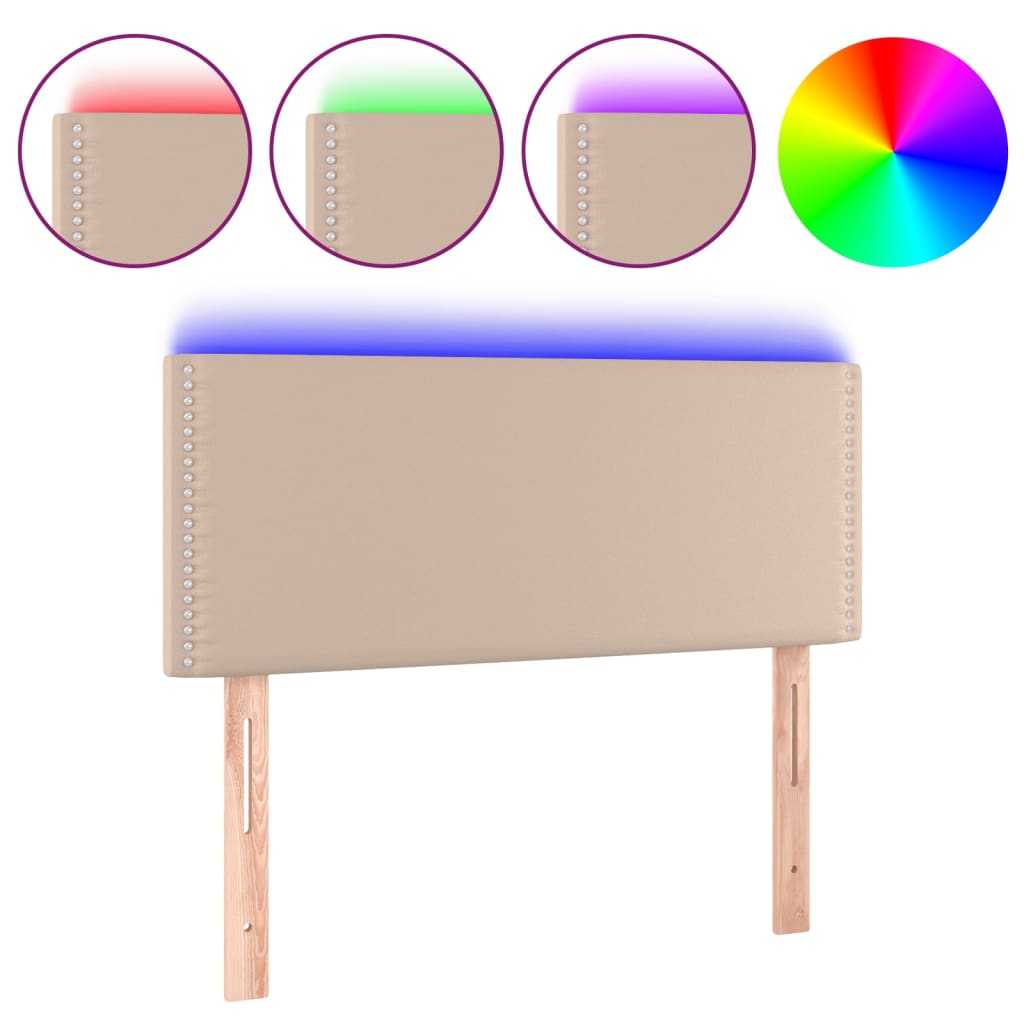 Tête de lit à LED Cappuccino 80x5x78/88 cm Similicuir - XIOS