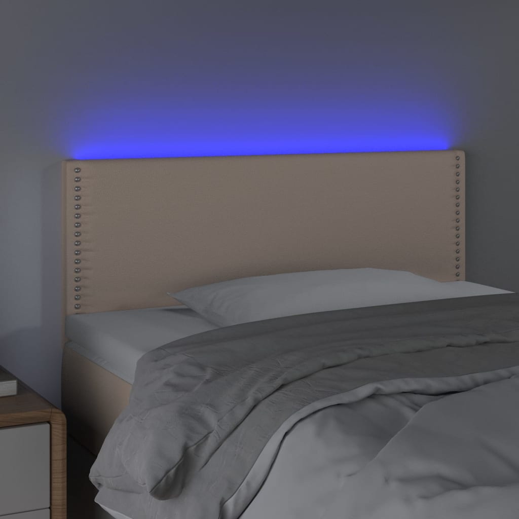 Tête de lit à LED Cappuccino 80x5x78/88 cm Similicuir - XIOS