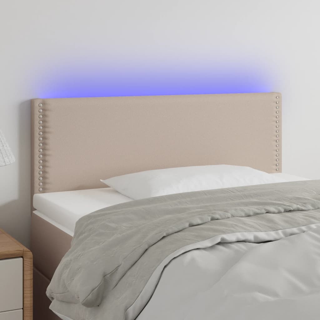 Tête de lit à LED Cappuccino 80x5x78/88 cm Similicuir - XIOS