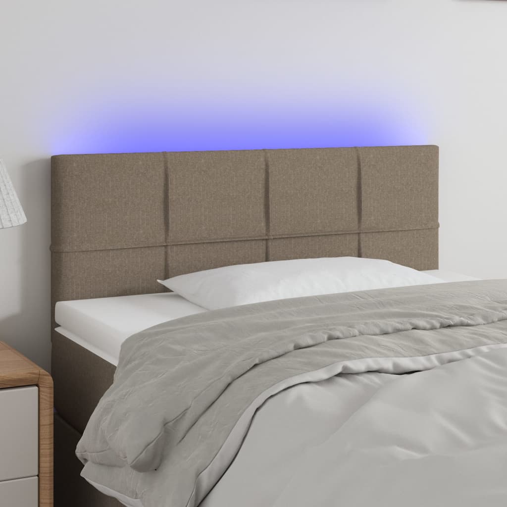 Tête de lit à LED Taupe 80x5x78/88 cm Tissu - XIOS