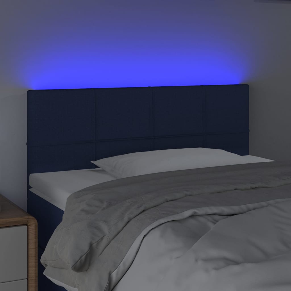 Tête de lit à LED Bleu 90x5x78/88 cm Tissu - XIOS