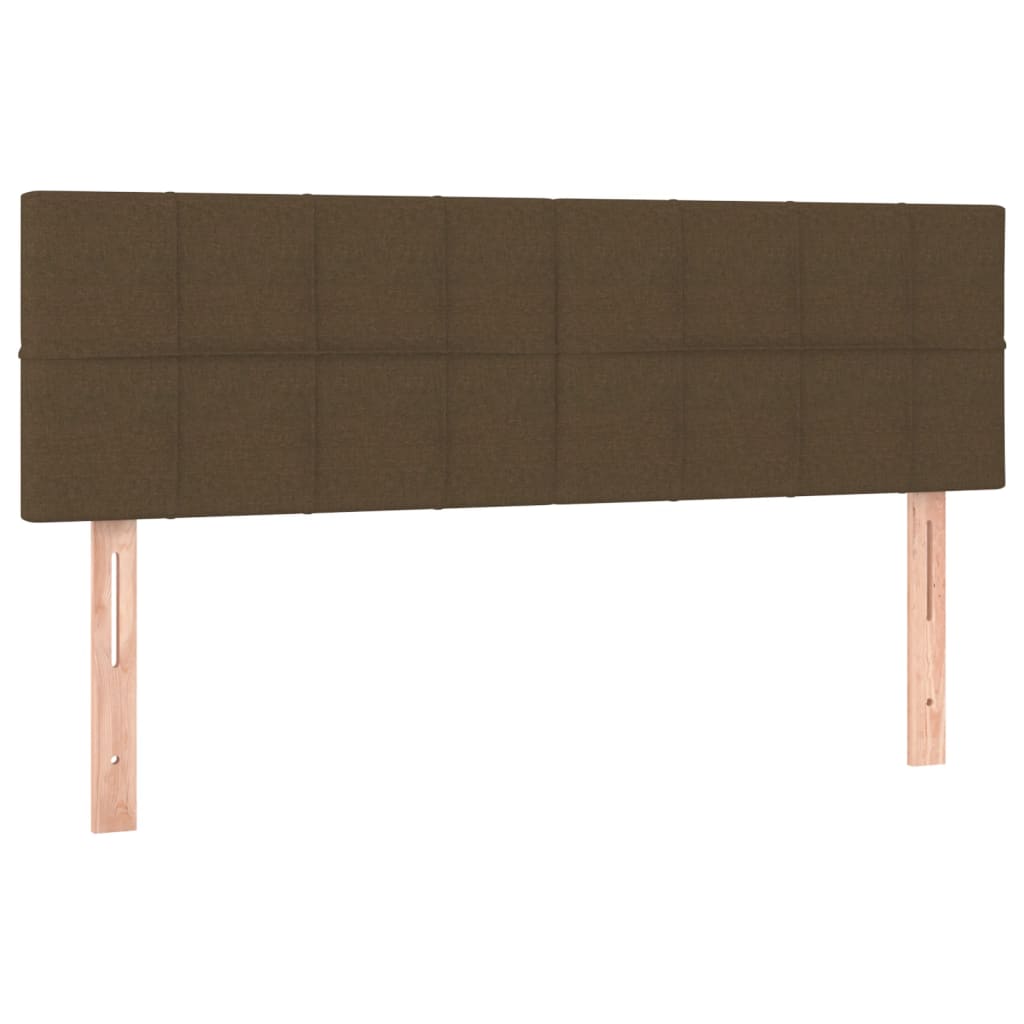 Tête de lit à LED Marron Foncé 144x5x78/88 cm Tissu - XIOS