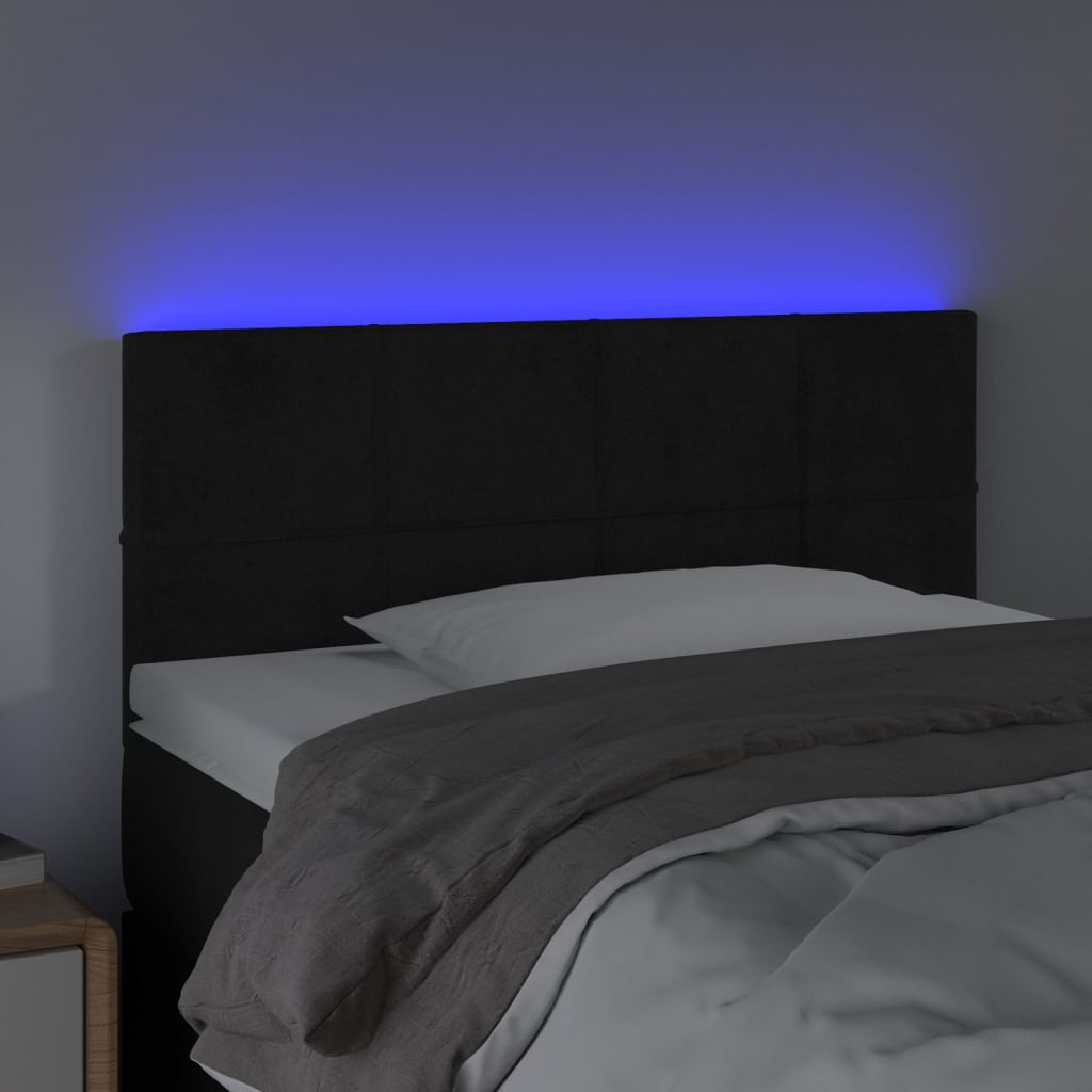 Tête de lit à LED Noir 80x5x78/88 cm Velours - XIOS