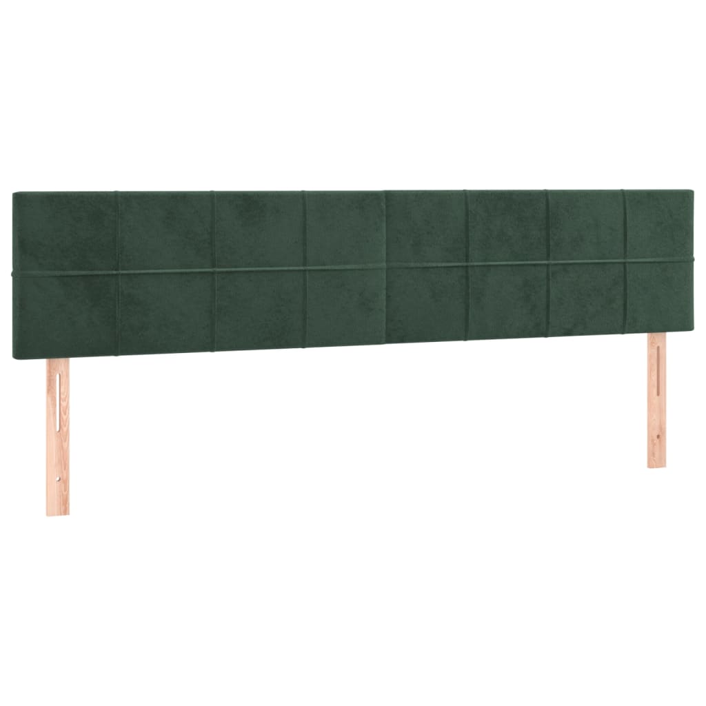 Tête de lit à LED Vert foncé 180x5x78/88 cm Velours Têtes et pieds de lit vidaXL