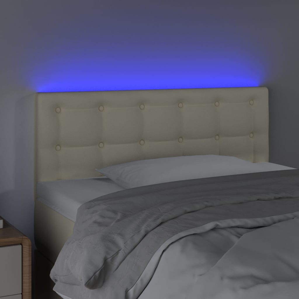 Tête de lit à LED Crème 80x5x78/88 cm Similicuir - XIOS
