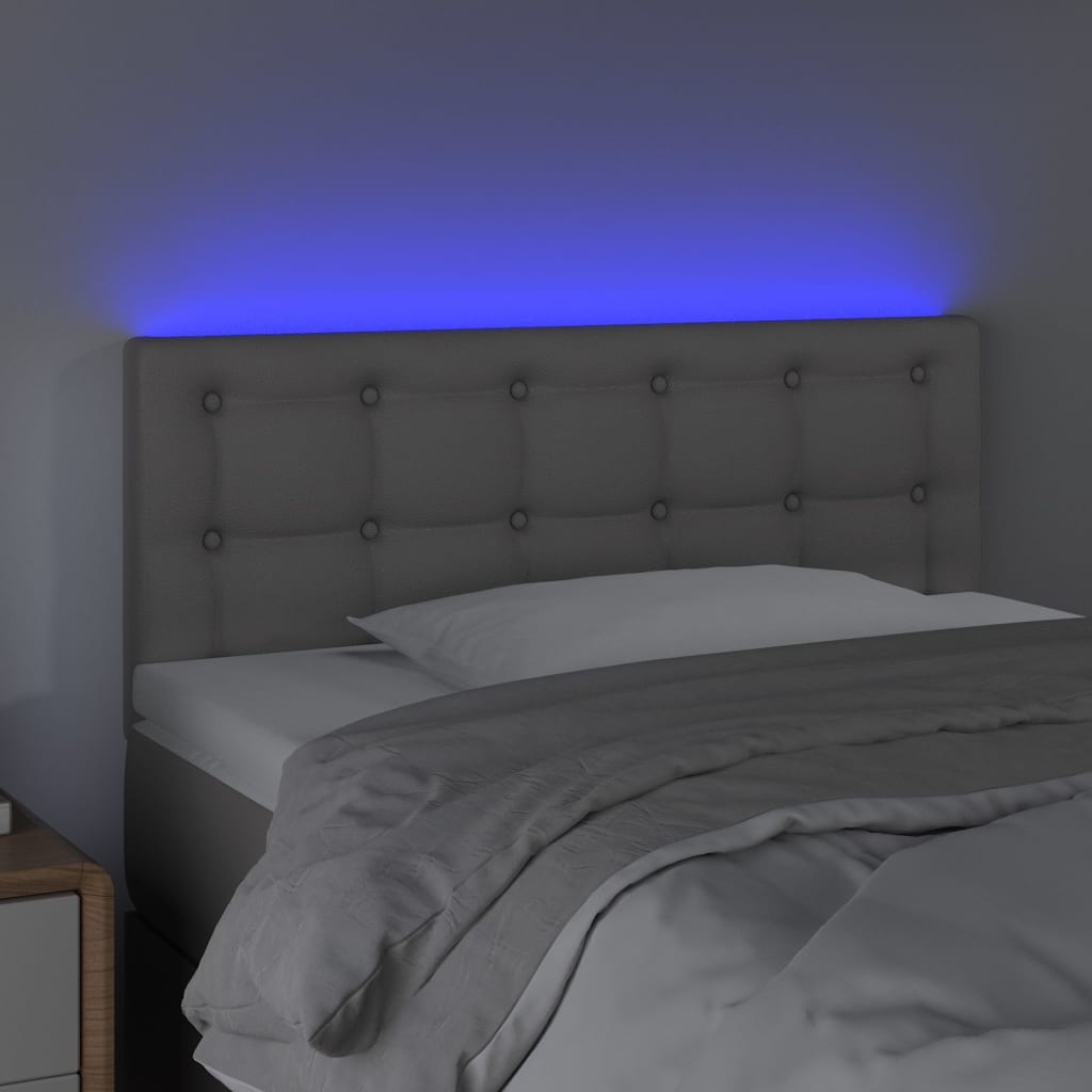 Tête de lit à LED Gris 80x5x78/88 cm Similicuir - XIOS