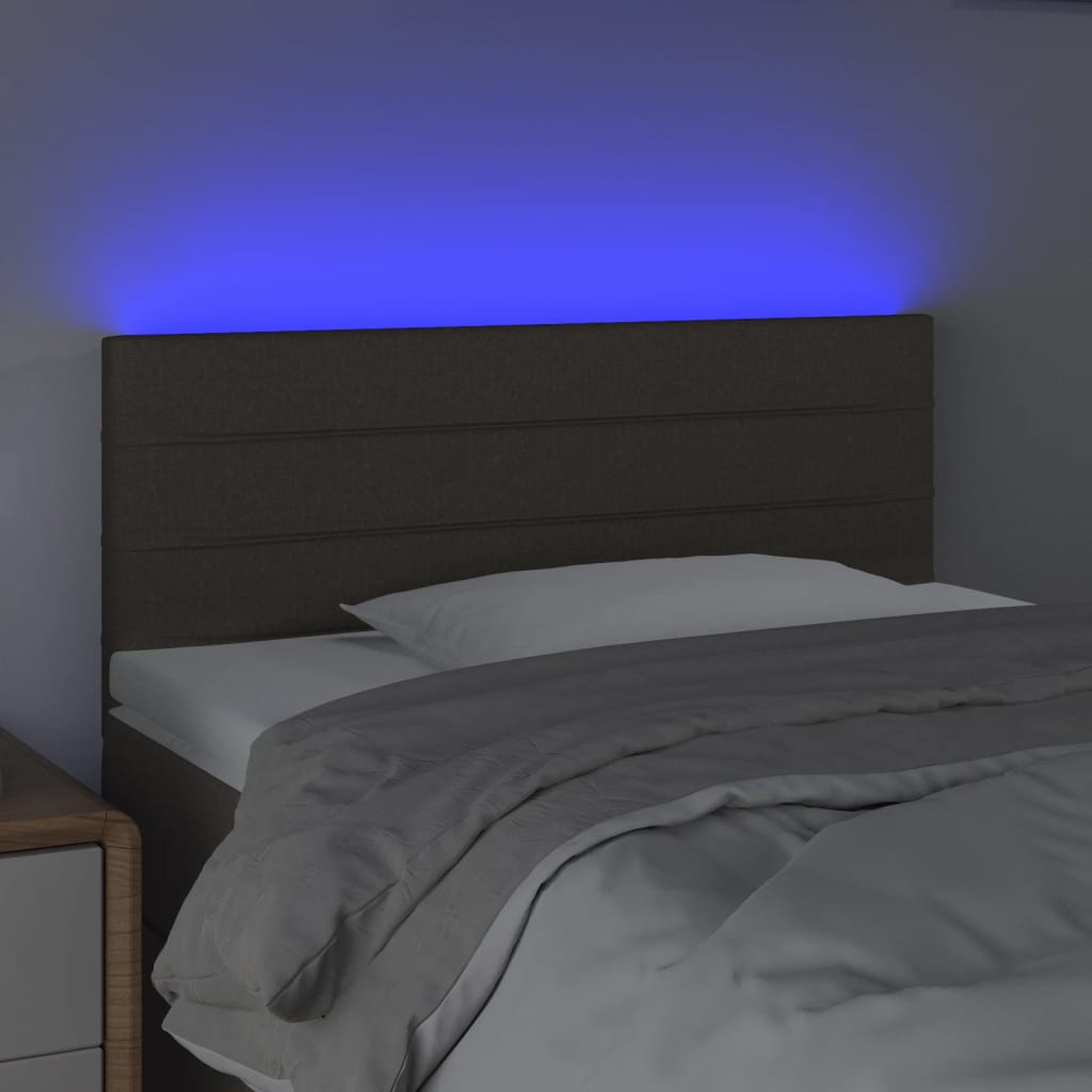 Tête de lit à LED Taupe 100x5x78/88 cm Tissu - XIOS