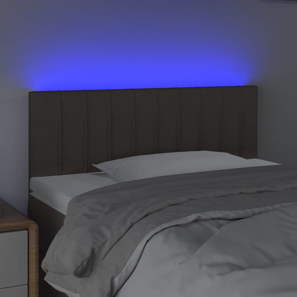 Tête de lit à LED Taupe 90x5x78/88 cm Tissu - XIOS