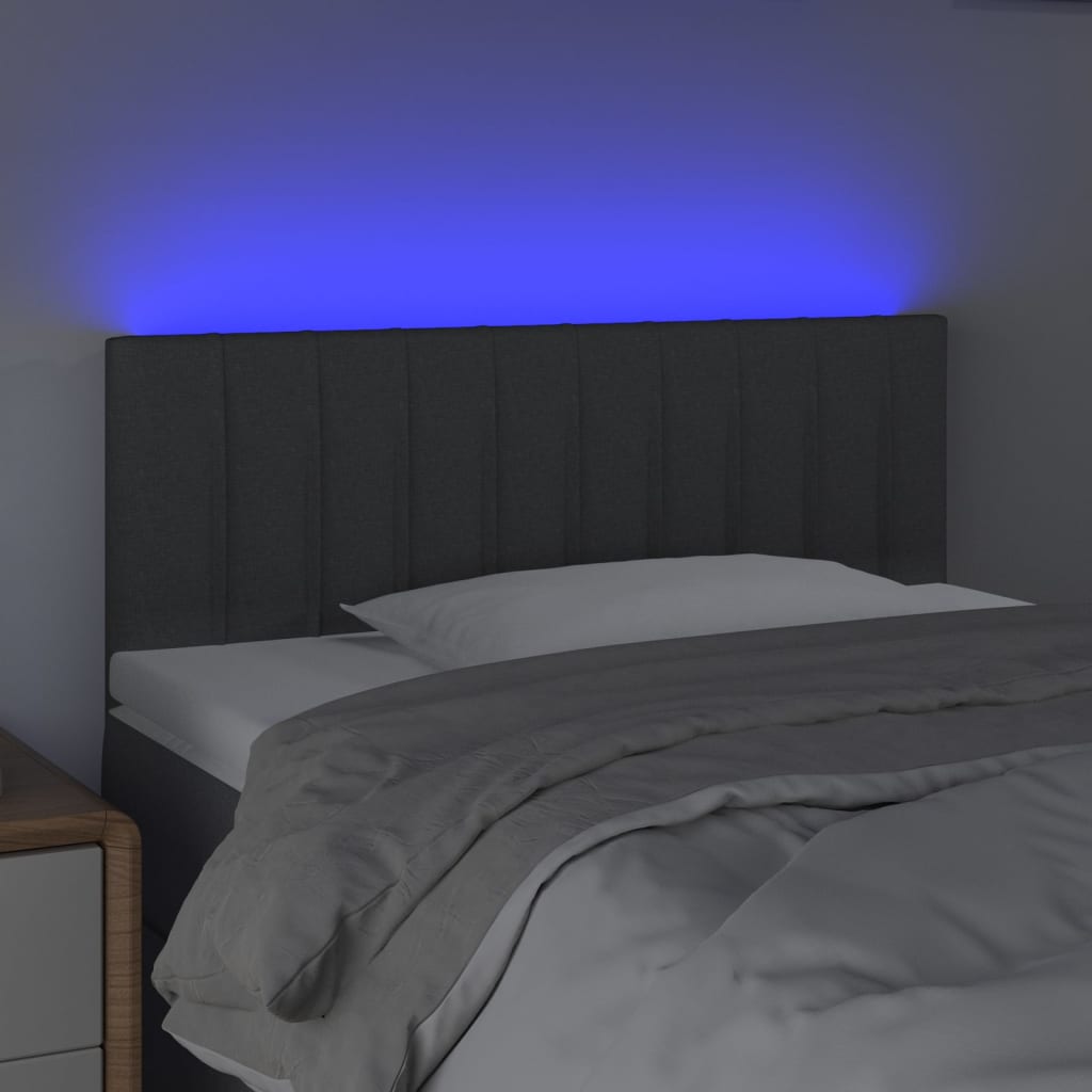 Tête de lit à LED Gris foncé 100x5x78/88 cm Tissu - XIOS